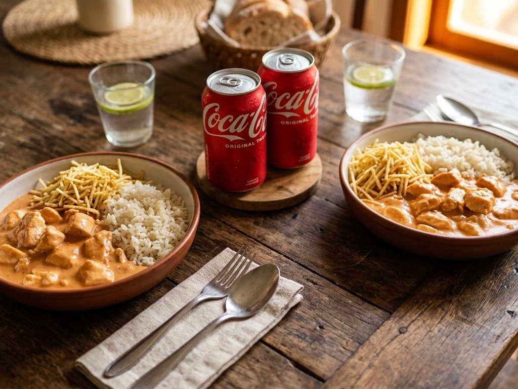 Combo Casal — 2 Strogonoff de Frango + 2 Coca Lata