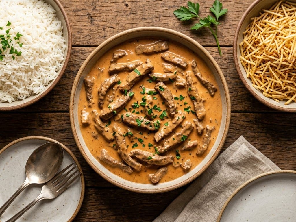 Strogonoff de Filé Mignon — Porção Completa
